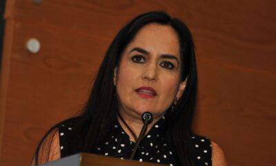 Gabriela Gutiérrez Mora, presidenta nacional del IMEF, al inaugurar el Foro Nacional de Energía e Infraestructura IMEF 2026, llevado a cabo en la Bolsa Mexicana de Valores.