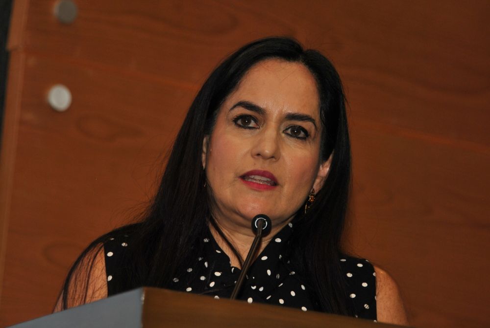 Gabriela Gutiérrez Mora, presidenta nacional del IMEF, al inaugurar el Foro Nacional de Energía e Infraestructura IMEF 2026, llevado a cabo en la Bolsa Mexicana de Valores.